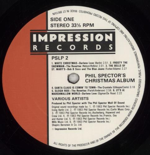 Phil Spector Phil Spector's Christmas Album UK vinyl LP album (LP